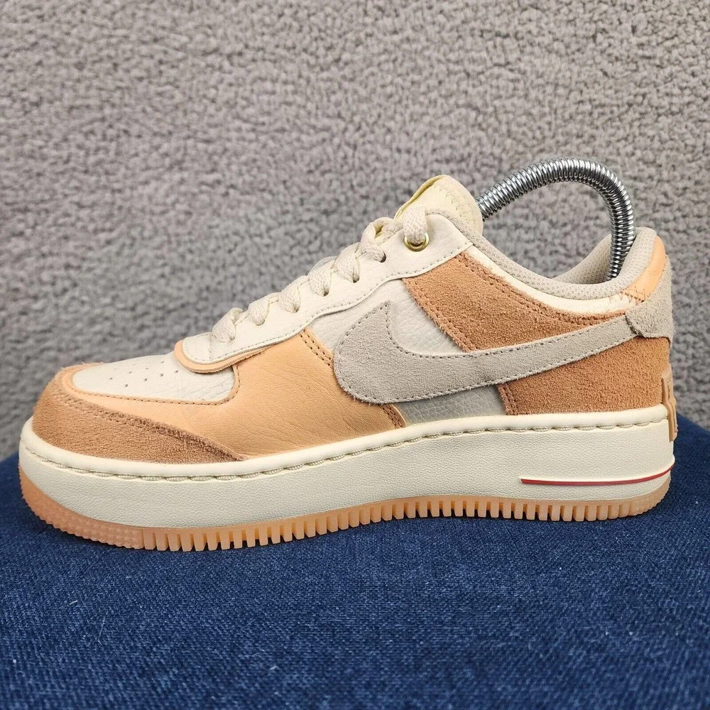 Nike Women9s Air Force 1 Shadow Sneakers in Peach & Cream
